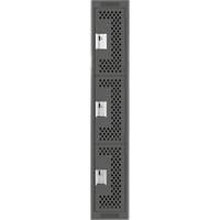 Casiers Clean Line, 3 niveaux, 12" x 12" x 72", Acier, Charbon, Rivet (assembl&eacute;), Perfor&eacute; Solutions industrielles ALPHA