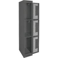 Casiers Clean Line, 3 niveaux, 12" x 12" x 72", Acier, Charbon, Rivet (assembl&eacute;), Perfor&eacute; Solutions industrielles ALPHA