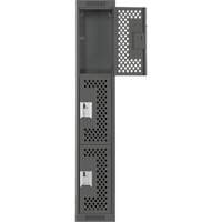 Casiers Clean Line, 3 niveaux, 12" x 12" x 72", Acier, Charbon, Rivet (assembl&eacute;), Perfor&eacute; Solutions industrielles ALPHA