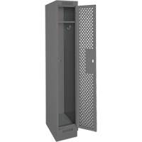 Casiers Clean Line, 12" x 15" x 76", Acier, Charbon, Rivet (assembl&eacute;), Perfor&eacute; Solutions industrielles ALPHA