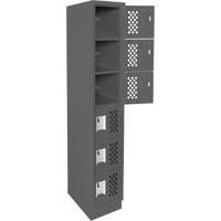 Petit casier perfor&eacute; Clean-Line, 6 niveaux, 15" x 72" x 12", Acier Solutions industrielles ALPHA