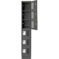 Petit casier perfor&eacute; Clean-Line, 6 niveaux, 15" x 72" x 12", Acier Solutions industrielles ALPHA