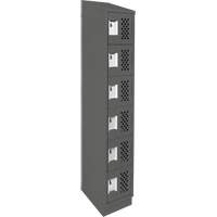 Petit casier perfor&eacute; Clean-Line, 6 niveaux, 15" x 72" x 12", Acier Solutions industrielles ALPHA