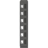 Petit casier perfor&eacute; Clean-Line, 6 niveaux, 15" x 72" x 12", Acier Solutions industrielles ALPHA