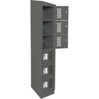Petit casier perfor&eacute; Clean-Line, 6 niveaux, 15" x 72" x 12", Acier Solutions industrielles ALPHA