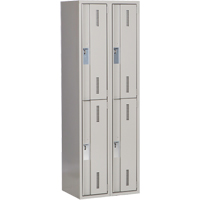 Casiers robustes Concorde, 2 niveaux, Bloc de 2, 24" x 18" x 72", Acier, Gris, Soud&eacute; (assembl&eacute;) Solutions industrielles ALPHA