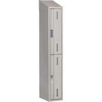 Concorde Heavy-Duty Lockers, 2 -tier, 12" x 18" x 78", Steel, Grey, Welded (Assembled) Solutions industrielles ALPHA
