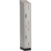 Concorde Heavy-Duty Lockers, 2 -tier, 12" x 18" x 82", Steel, Grey, Welded (Assembled) Solutions industrielles ALPHA
