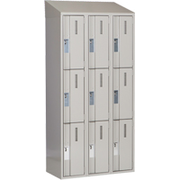 Concorde Heavy-Duty Lockers, 3 -tier, Bank of 3, 36" x 18" x 78", Steel, Grey, Welded (Assembled) Solutions industrielles ALPHA