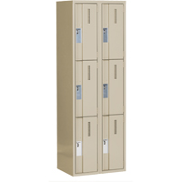 Casiers robustes Concorde, 3 niveaux, Bloc de 2, 24" x 18" x 72", Acier, Beige, Soud&eacute; (assembl&eacute;) Solutions industrielles ALPHA