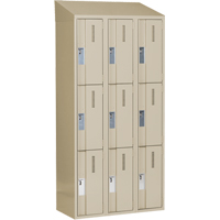 Concorde Heavy-Duty Lockers, 3 -tier, Bank of 3, 36" x 18" x 78", Steel, Beige, Welded (Assembled) Solutions industrielles ALPHA