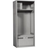 Gear Locker, Steel, 24" W x 24" D x 72" H, Grey Solutions industrielles ALPHA