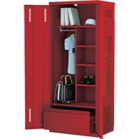 Deluxe Gear Locker, Steel, 36" W x 24" D x 72" H, Red Solutions industrielles ALPHA