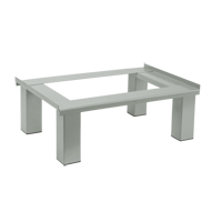 Free Standing Base, 4 Banks, 6" H x 48" W x 18" D, Grey, Steel Solutions industrielles ALPHA