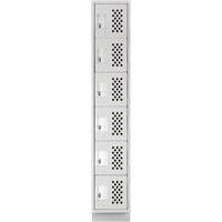 Petit casier perfor&eacute; Clean-Line, 6 niveaux, 15" x 72" x 12", Acier Solutions industrielles ALPHA