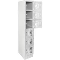 Petit casier perfor&eacute; Clean-Line, 6 niveaux, 15" x 72" x 12", Acier Solutions industrielles ALPHA