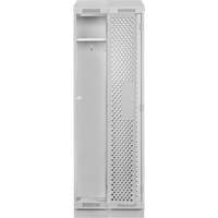 Clean Line Lockers, Bank of 2, 24" x 18" x 82", Steel, Grey, Rivet (Assembled), Perforated Solutions industrielles ALPHA