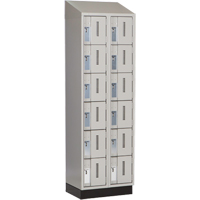 Concorde Heavy-Duty Lockers, 6 -tier, Bank of 2, 24" x 18" x 82", Steel, Grey, Welded (Assembled) Solutions industrielles ALPHA