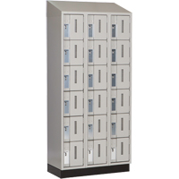 Concorde Heavy-Duty Lockers, 6 -tier, Bank of 3, 36" x 18" x 82", Steel, Grey, Welded (Assembled) Solutions industrielles ALPHA