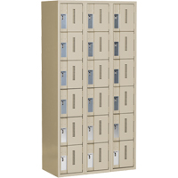 Concorde Heavy-Duty Lockers, 6 -tier, Bank of 3, 36" x 18" x 72", Steel, Beige, Welded (Assembled) Solutions industrielles ALPHA