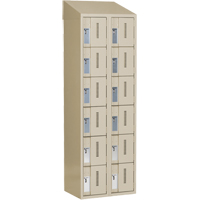 Concorde Heavy-Duty Lockers, 6 -tier, Bank of 2, 24" x 18" x 78", Steel, Beige, Welded (Assembled) Solutions industrielles ALPHA