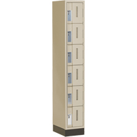 Casiers robustes Concorde, 6 niveaux, 12" x 18" x 76", Acier, Beige, Soud&eacute; (assembl&eacute;) Solutions industrielles ALPHA