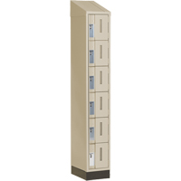 Casiers robustes Concorde, 6 niveaux, 12" x 18" x 82", Acier, Beige, Soud&eacute; (assembl&eacute;) Solutions industrielles ALPHA