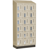 Concorde Heavy-Duty Lockers, 6 -tier, Bank of 3, 36" x 18" x 82", Steel, Beige, Welded (Assembled) Solutions industrielles ALPHA