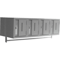 Wall Hung Lockers - Heavy Duty, Bank of 4, 18" x 12" x 12", Steel Solutions industrielles ALPHA