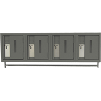 Wall Hung Lockers - Heavy Duty, Bank of 4, 18" x 12" x 12", Steel Solutions industrielles ALPHA
