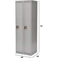 Casiers, Bloc de 2, 24" x 18" x 72", Acier, Gris, D&eacute;mont&eacute; Solutions industrielles ALPHA