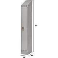 Lockers, 12" x 18" x 86", Steel, Grey, Knocked Down Solutions industrielles ALPHA