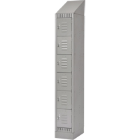 Lockers, 6 -tier, 12" x 18" x 86", Steel, Grey, Knocked Down Solutions industrielles ALPHA