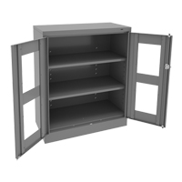 C-Thru Counter High Cabinet, Steel, 2 Shelves, 42" H x 36" W x 18" D Solutions industrielles ALPHA