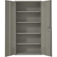 Armoire de rangement Hi-Boy, Acier, 4 Tablettes, 72" h x 36" la x 18" P, Gris Solutions industrielles ALPHA