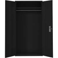 Wardrobe Storage Cabinet, Steel, 36" W x 18" D x 72" H, Black Solutions industrielles ALPHA