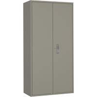 Wardrobe Storage Cabinet, Steel, 36" W x 18" D x 72" H, Grey Solutions industrielles ALPHA