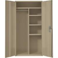 Armoire de rangements combin&eacute;s, Acier, 6 Tablettes, 72" h x 36" la x 18" P, Beige Solutions industrielles ALPHA