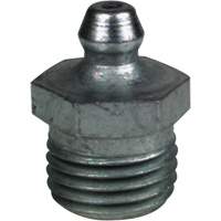 Straight Extra-Short Grease Fitting, Steel, 0.25 NPT Thread Solutions industrielles ALPHA