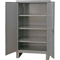 Extra Heavy-Duty Cabinet, Steel, 3 Shelves, 66" H x 48" W x 24" D, Grey Solutions industrielles ALPHA