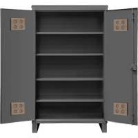 Heavy-Duty Outdoor Cabinet, Steel, 4 Shelves, 78" H x 48" W x 24" D, Grey Solutions industrielles ALPHA
