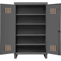Heavy-Duty Outdoor Cabinet, Steel, 4 Shelves, 78" H x 60" W x 24" D, Grey Solutions industrielles ALPHA