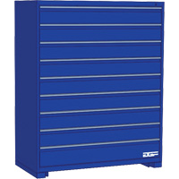 Armoire &agrave; tiroirs modulaire, 9 tiroirs, 30" la x 28" p x 60" h, Bleu Solutions industrielles ALPHA