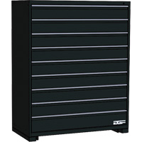 Armoire &agrave; tiroirs modulaire, 9 tiroirs, 30" la x 28" p x 60" h, Noir Solutions industrielles ALPHA