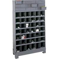Modular Small Parts Storage Unit, Steel, 18 Drawers, 33-3/4" x 12-1/4" x 58-5/8", Grey Solutions industrielles ALPHA
