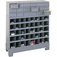 Modular Small Parts Storage Unit, Steel, 18 Drawers, 33-3/4" x 12-1/4" x 40-1/2", Grey Solutions industrielles ALPHA