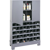 Modular Small Parts Storage Unit, Steel, 0 Drawers, 33-3/4" x 12-1/4" x 53-1/2", Grey Solutions industrielles ALPHA