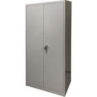 Armoire de rangement, Acier, 4 Tablettes, 66" h x 30" la x 15" P, Gris Solutions industrielles ALPHA