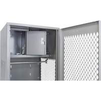Gear Locker with Door, Steel, 24" W x 18" D x 72" H, Grey Solutions industrielles ALPHA