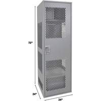 Gear Locker with Door, Steel, 24" W x 24" D x 72" H, Grey Solutions industrielles ALPHA